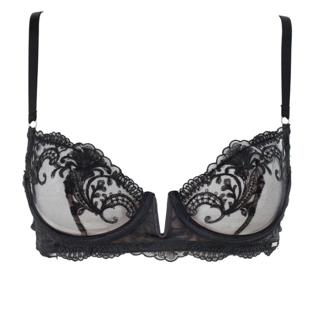 Bluebella Marseille Embroidered Sheer Black Bra from Victoria Secret